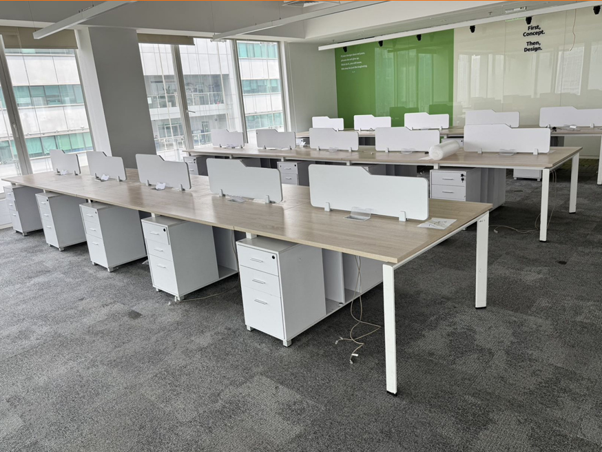 职员办公桌椅组合员工位四人位屏风卡座位办公家具简约