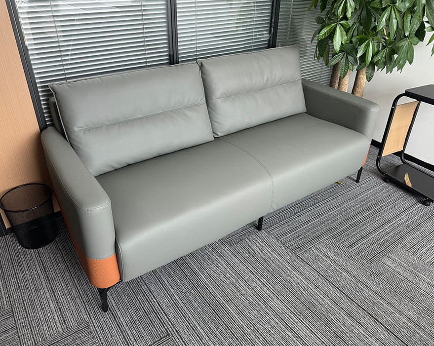 二手布艺沙发办公沙发商务会客休息区真皮老板简约可睡沙发