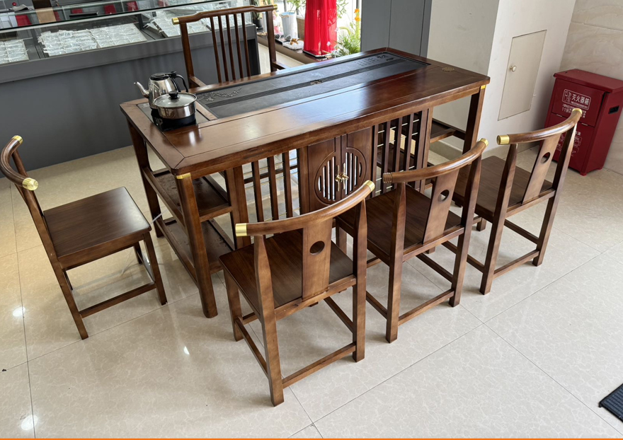 二手茶桌简约功夫茶台一体烧水泡茶桌客厅新中式桌椅组合套装