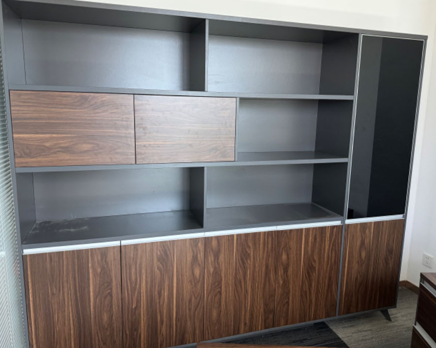 二手办公书柜文件柜木质高柜档案资料老板背景办公室落地储物柜子